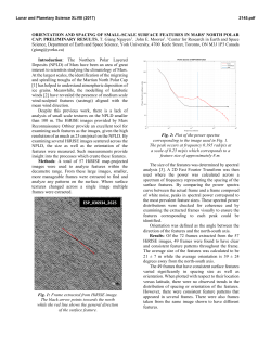 Orientation and Spacing of Small-Scale Surface Features in Mars