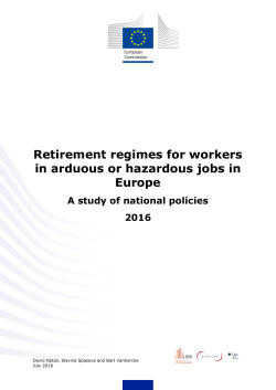 Retirement regimes for workers in arduous or hazardous jobs in