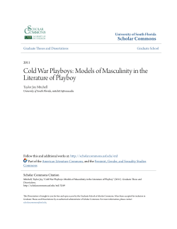 Cold War Playboys: Models of Masculinity in the