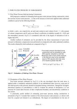 5. pore-water pressure in embankment