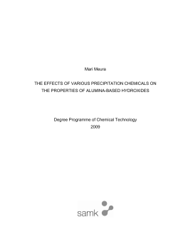 Mari Meura THE EFFECTS OF VARIOUS PRECIPITATION