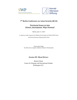 US Interests in Japan`s Territorial and Maritime Disputes with China