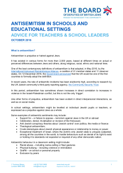 antisemitism in schools and educational settings
