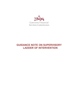 GUIDANCE NOTE ON SUPERVISORY LADDER OF INTERVENTION