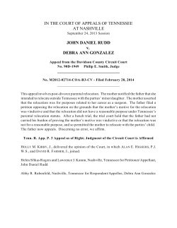 JOHN DANIEL RUDD v. DEBRA ANN GONZALEZ