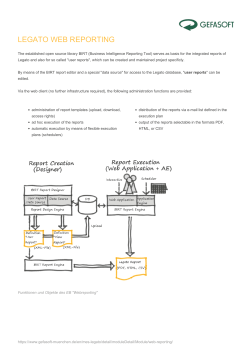 legato web reporting