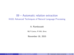 09 -- Automatic relation extraction