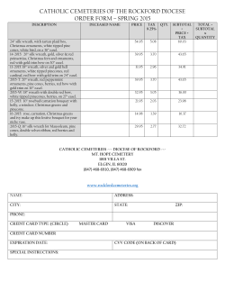 catholic cemeteries of the rockford diocese order form &ndash; spring 2015