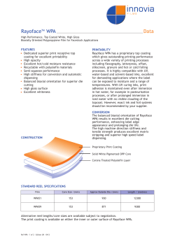 Rayoface&trade; WPA Datasheet