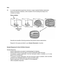 Item 40. In a recent agricultural experiment, farmers in Japan