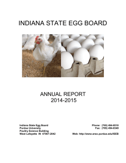 INDIANA STATE EGG BOARD - Animal Sciences