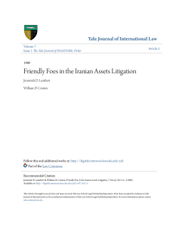 Friendly Foes in the Iranian Assets Litigation