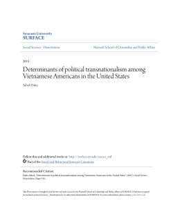 Determinants of political transnationalism among Vietnamese