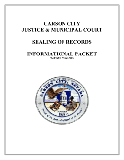 Sealing of Records Information