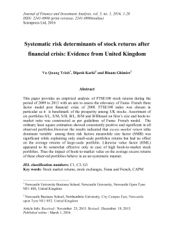 Systematic risk determinants of stock returns after financial crisis