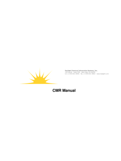 CMR Manual - Daylight Chemical Information Systems