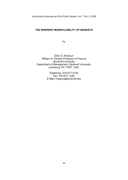 The Inherent Manipulability of Markets