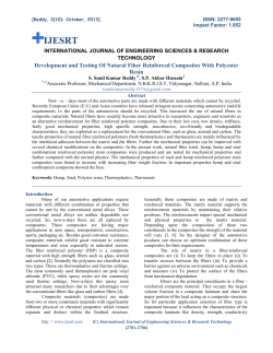 Development and Testing Of Natural Fiber