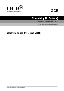 Unit F332 - Chemistry of natural resources