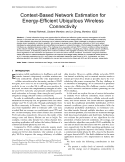 Context-Based Network Estimation for Energy