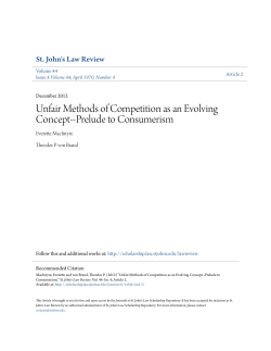 Unfair Methods of Competition as an Evolving Concept-