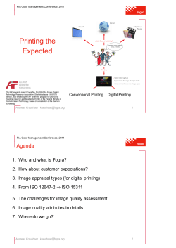 Printing the Expected. Evaluating digital print quality.