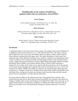 Modelling tides in the southern Weddell Sea: updated model with