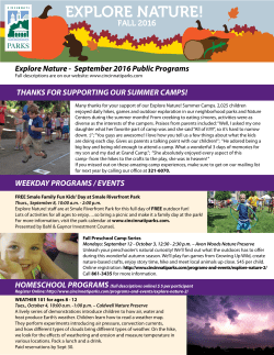 explore nature! - Cincinnati Parks