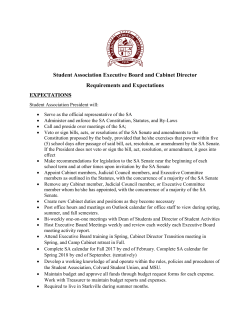 SA Executive Board Expectations - Mississippi State`s Student