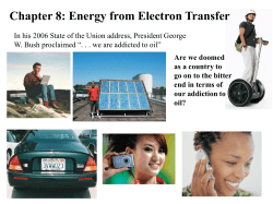 Chapter 8: Energy from Electron Transfer