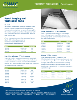 Portal Imaging and Verification Films