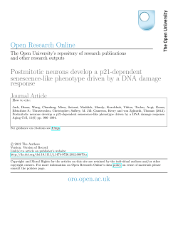 Postmitotic neurons develop a p21-dependent senescence