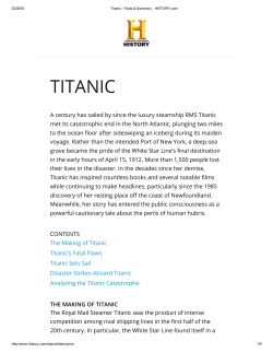 titanic - SD43 Teacher Sites