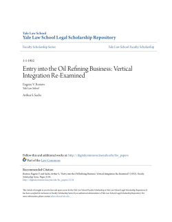 Entry into the Oil Refining Business: Vertical Integration Re