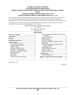 Allianz Index Advantage® Variable Annuity Statement of Additional