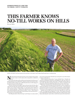 THIS FARMER KNOWS NO-TILL WORKS ON HILLS
