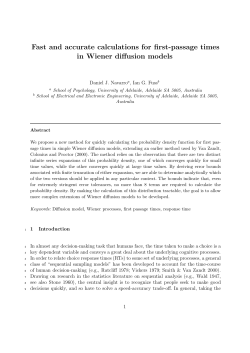 Fast and accurate calculations for first