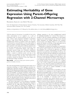 Estimating Heritability of Gene Expression Using Parent&ndash;Offspring