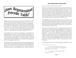 Does Regeneration Precede Faith? Page -2-