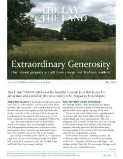 Fall-15 - Madison Land Conservation Trust