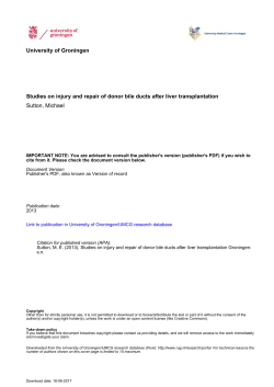 Studies on injury and repair of donor bile ducts after liver