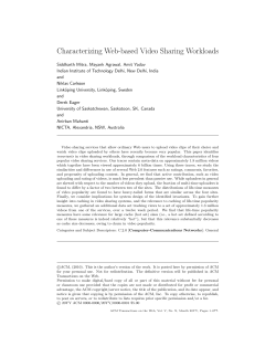 Characterizing Web-based Video Sharing Workloads