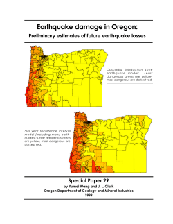 Earthquake damage in Oregon