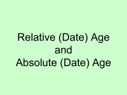 Relative Age and Absolute Age