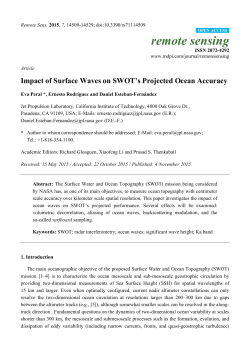 Impact of Surface Waves on SWOT`s Projected Ocean Accuracy