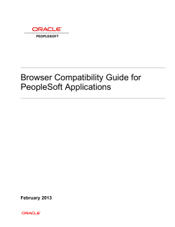 Browser Compatibility Guide for PeopleSoft Applications