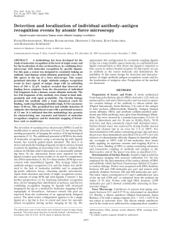 Detection and localization of individual antibody&ndash;antigen