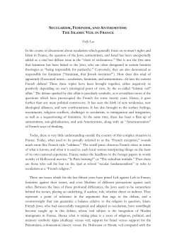 Secularism, Feminism, and Antisemitism: The Islamic Veil in France