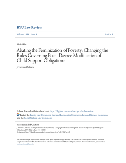 Abating the Feminization of Poverty: Changing the Rules Governing