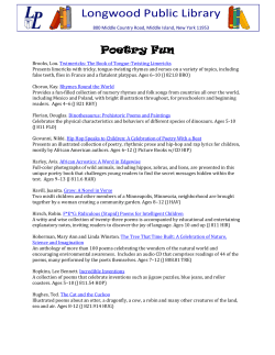 Poetry - Longwood Public Library